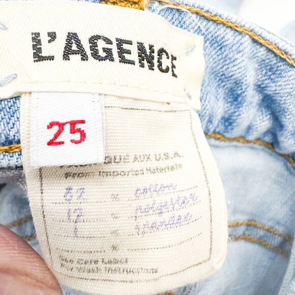 L'Agence High Line Skinny High Rise Classic Brasie Light Wash Denim jean Size 25 - Picture 7 of 8